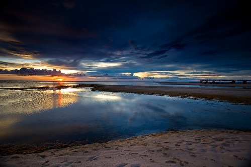sunset sun white beach water bar island sand philippines camiguin mindanao