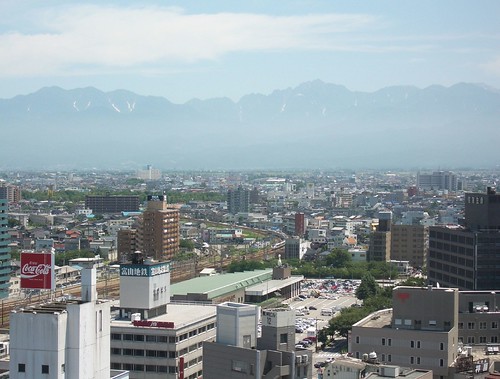 city mountain japan view toyama