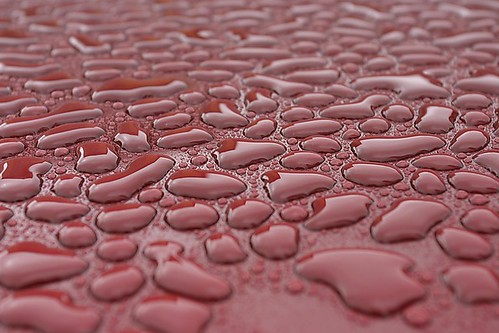 Raindrops on Car Surface