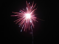 Fireworks on Tonsai beach, Krabi