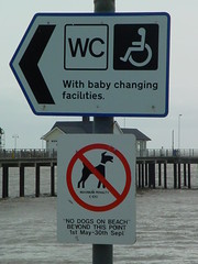 Southwold sign by pier