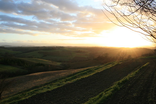 sunset sun landscape country