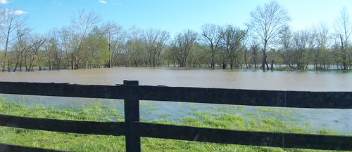 blue sky water fence landscape geotagged flooding scenery wv westvirginia fields mudriver rcvernors cabellcounty