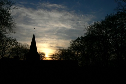 church sunrise germany dawn kirche sonnenaufgang fischerhude fz30