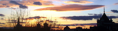 sunset panorama maine silhouettes steeples lewiston