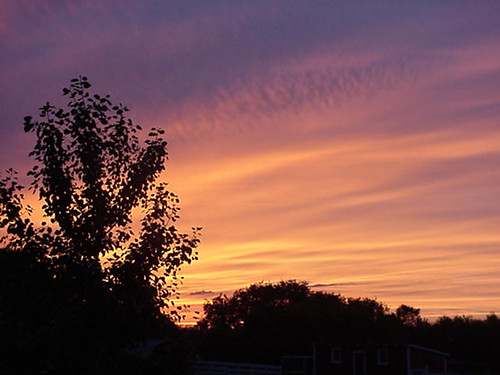 sunset sun sky clouds orange purple
