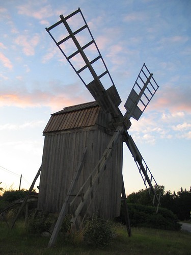 sweden suécia windmill moinho moinhodevento sunset pôrdosol geotagged geolat56698 geolon16519
