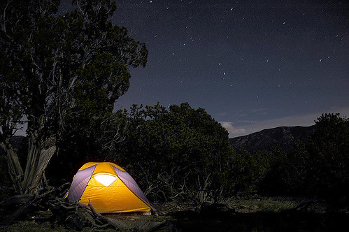 camp night stars nikon colorado desert d70 tent