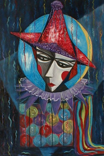 Sad Clown painting 