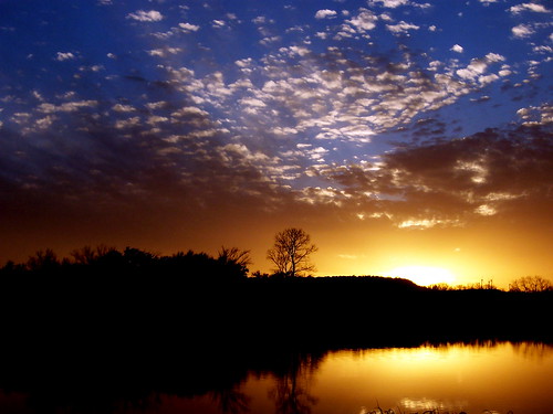 sunset sky sun lake water clouds reflections texas lakeabilene