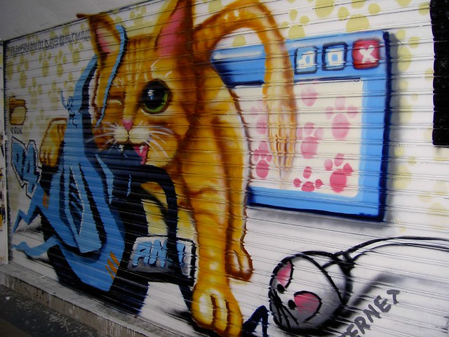 Spray-painted Street Art in Taipei, Taiwan
