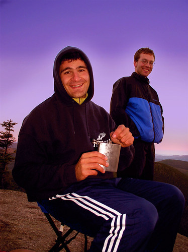 camping sunset mountain flask drink hiking quote newhampshire hike laugh booze whisky bourbon osceola watervillevalley 4000footer mtosceola geo:lat=44006336 geo:lon=71547260 willmcelroy