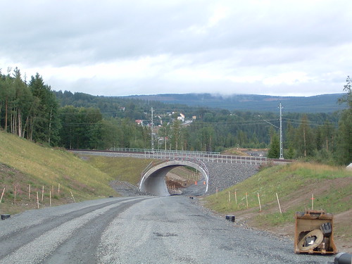 bispgården jämtland sweden tunnel viaduct road construction inlandsleden railroad
