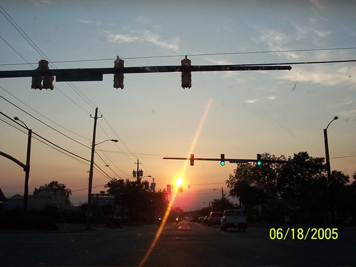 city sunset sky cloud sunrise town nc colorful stoplight smithfield