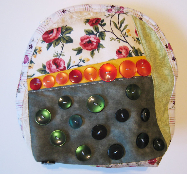 Button bag made by mom