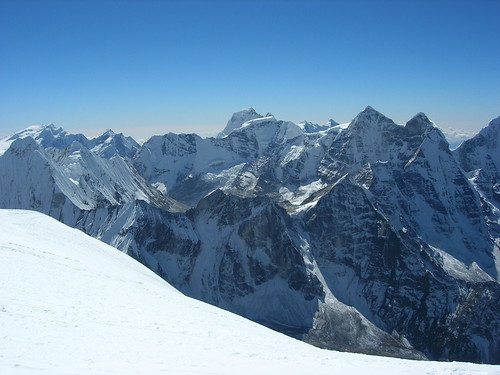 nepal snow mountains expedition climbing himalaya khumbu amadablam