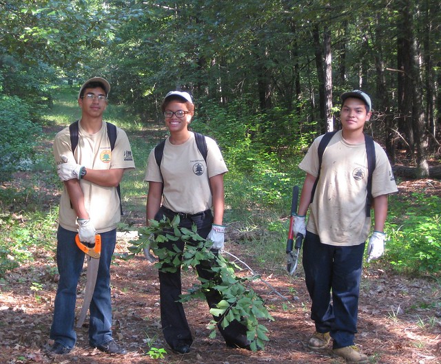 Teen Volunteers at Pocahontas State Park Virginia