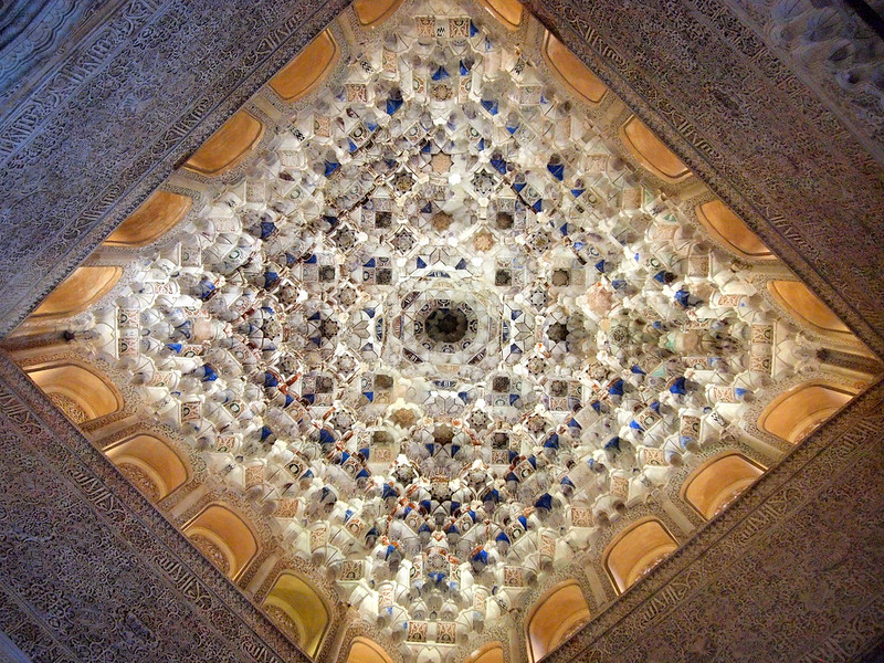 Ceiling in the Palace of the Lions in the Alhambra