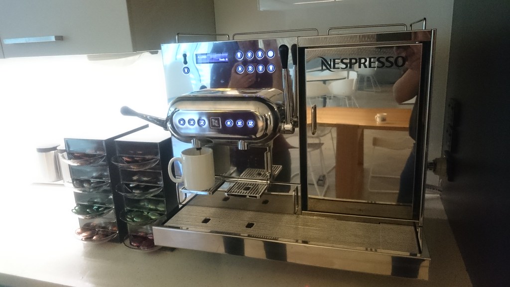 New Nespresso Aguila 220 coffee machine on the meeting roo… Flickr