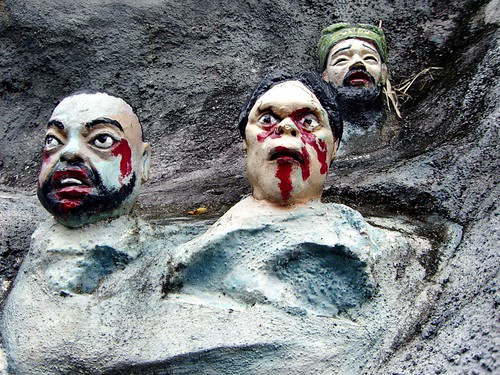 Sufferers in Buddhist Hell, Haw Par Villa (Tiger Balm Theme Park), Singapore