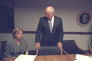 Vice President Cheney and Lynne Cheney in the President's Emergency Operations Center (PEOC)