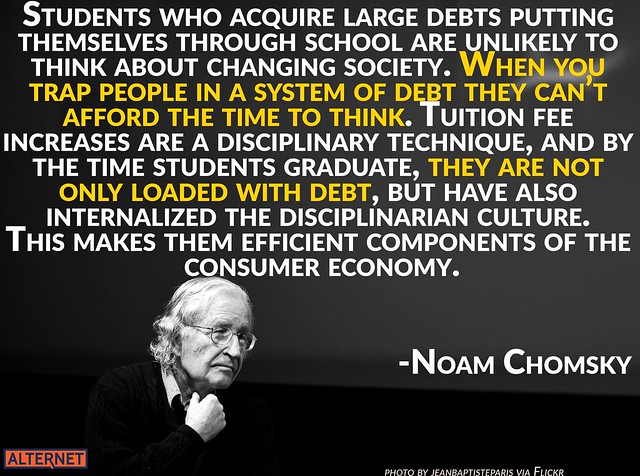 Chomsky on student loan debt