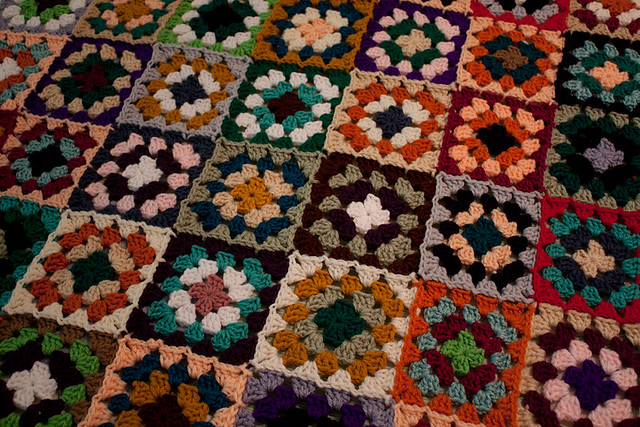 Old-Fashioned Granny Square Afghan