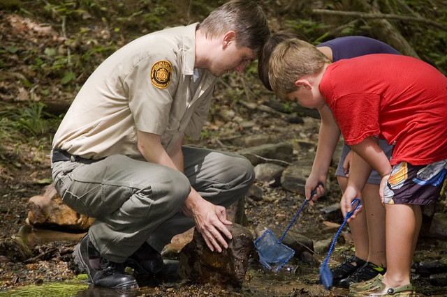Park Rangers lead programs that help children learn more about nature.