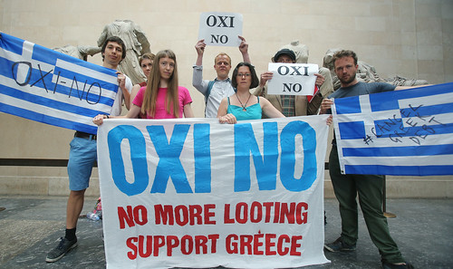 Greece solidarity protest at British Museum #OXI