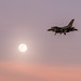 F16 crossing full moon