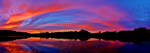 sunset sky panorama cloud lake color reflection water clouds wow nikon kayak ryan pano great panoramic reflect 5100 rensselaer grennan westsandlake ourplanet d5100 reichardslake rwgrennan rgrennan