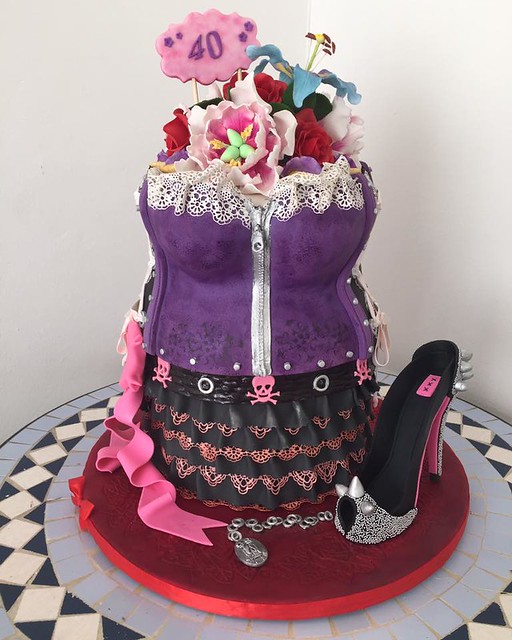 40th Birthday Cake by Chelsea Blue-jean Murdoch of Blue-jean Baking