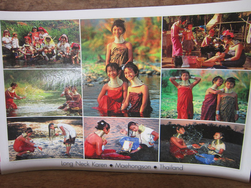 Long Neck Karen Tribe postcard in Thailand