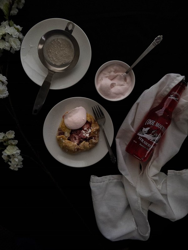 Personal Strawberry Soda Galettes with a Whipped Strawberry Soda Cream| TermiNatetor Kitchen