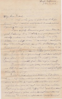 1919 Ray Wisner Letter 1