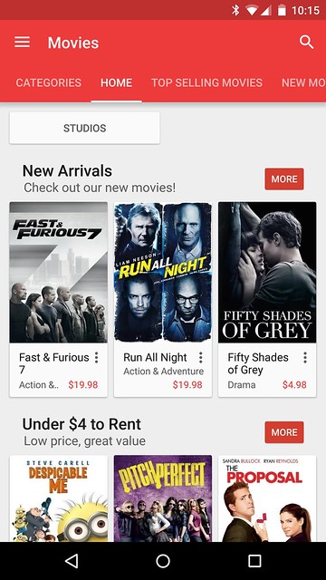Play Store App - Movies - Home - 1
