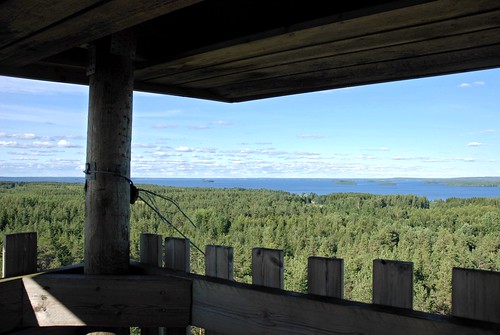 summer sky lake tower forest suomi finland landscape view lappajärvi