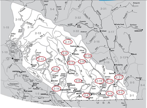 Angling closures in Lower Mainland