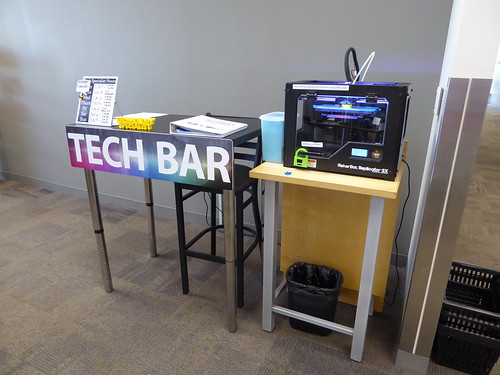 tech bar including 3D printer - May Library