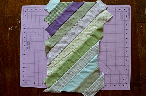 9. Continue adding strips until covered
