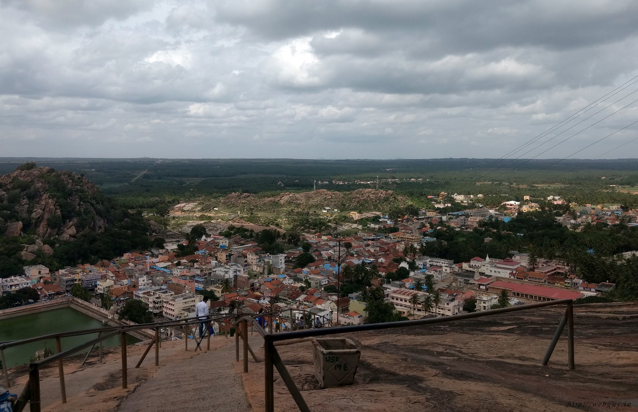 The view from atop the Vindhyagiri Hill, Sravanabelagola