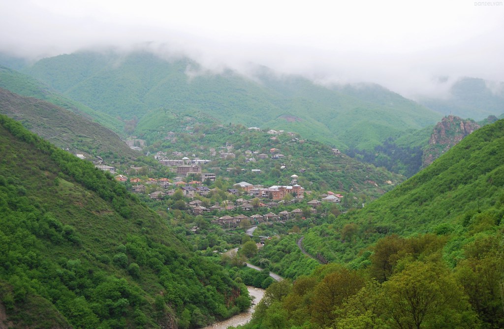 Toumanian town from Kobayr monastery...Lori, Armenia.