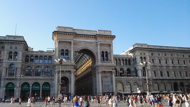 Der Eingang zur Galleria Vittorio Emanuele am Domplatz