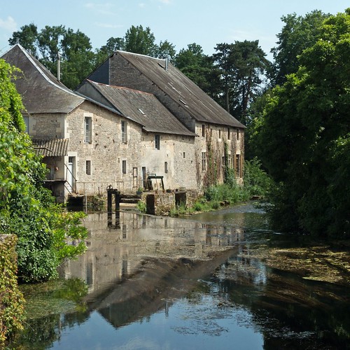 old trees houses windows france stone reflections river ancient riverside steps roofs weir charante verteuil verteuilsurcharante