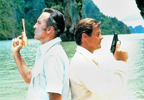 Christopher Lee and Roger Moore in The Man with the Golden Gun (1974)