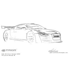 Audi R8 Prior-Design Gt850  #cardrawing #sketch #Pencildrawing by www.autozeichnungen.net