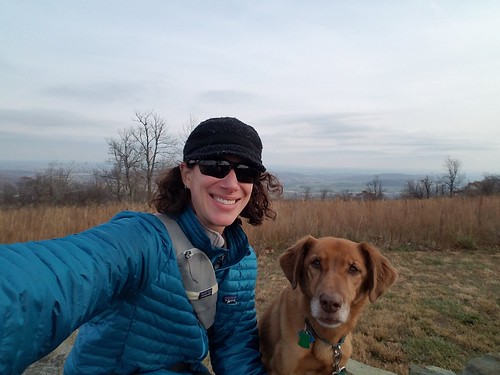 outdoor people selfie dog park skymeadowsstatepark sky skyline clouds overcast view plant tree hills mountain