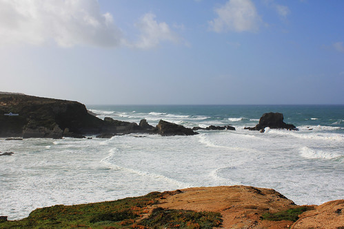 portugal alentejo atlantique océan eau clouds nuages vagues waves paysages landscapes