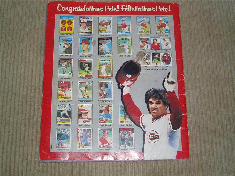 Back of 1986 Baseball Sticker Yearbook