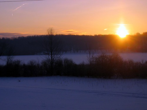 sunrise lake winter